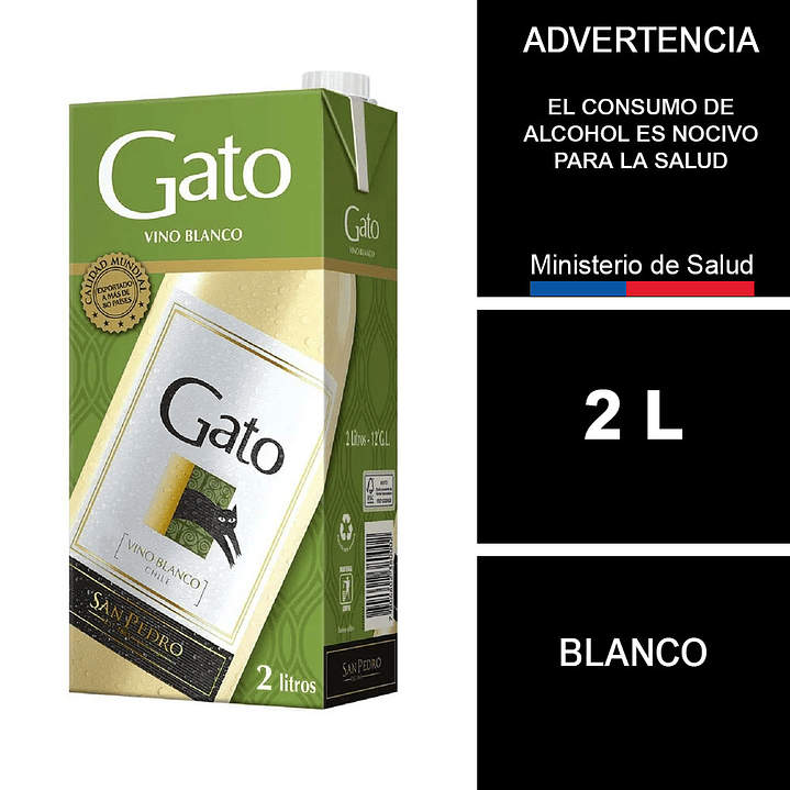 Vino Gato Blanco Caja 2 L 1