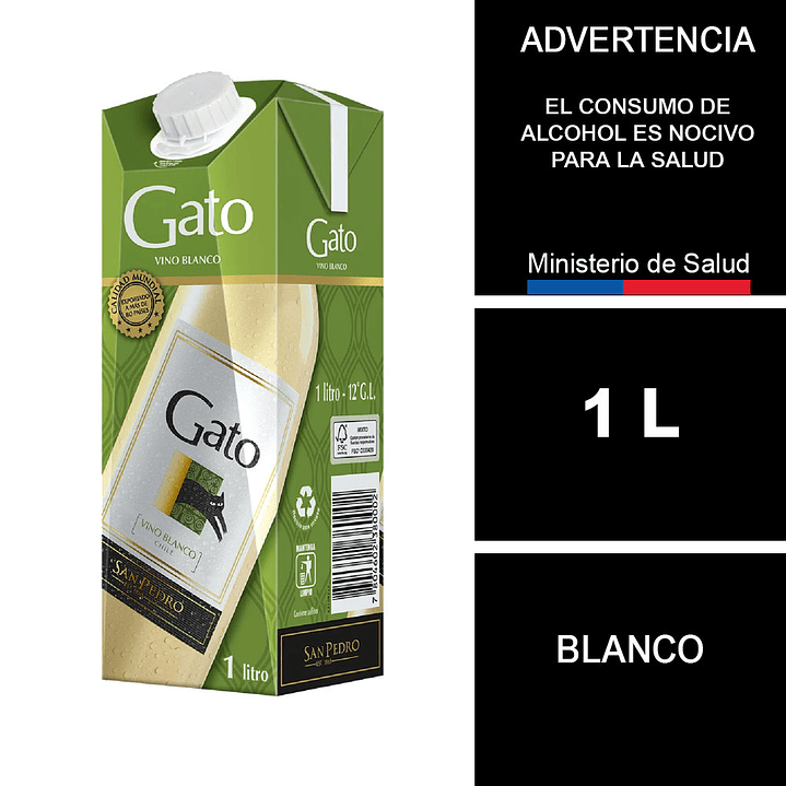 Vino Gato Blanco Caja 1 L 1