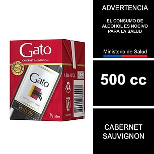Vino Gato Cabernet Sauvignon Caja 500 cc