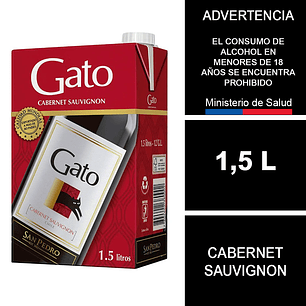 Vino Gato Cabernet Sauvignon Caja 1.5 L