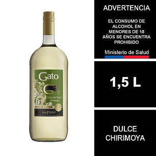 Cóctel de Vino Gato Selección Dulce Chirimoya Botellón 1,5 LT