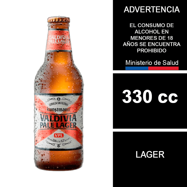 Cerveza Kunstmann Valdivia Pale Lager 330 CC  1
