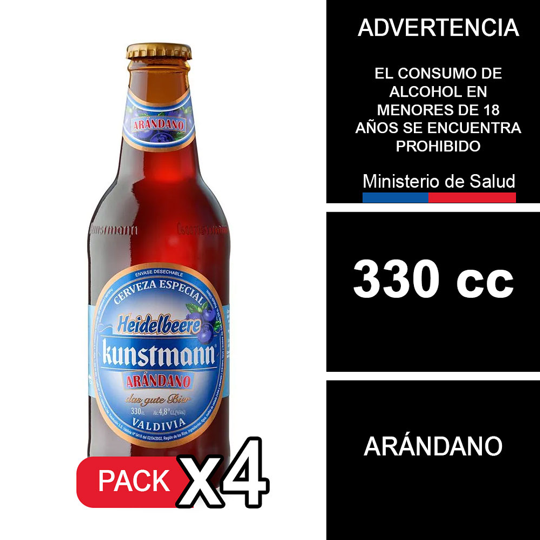 X4 Cerveza Kunstmann Arándano 330 cc 1
