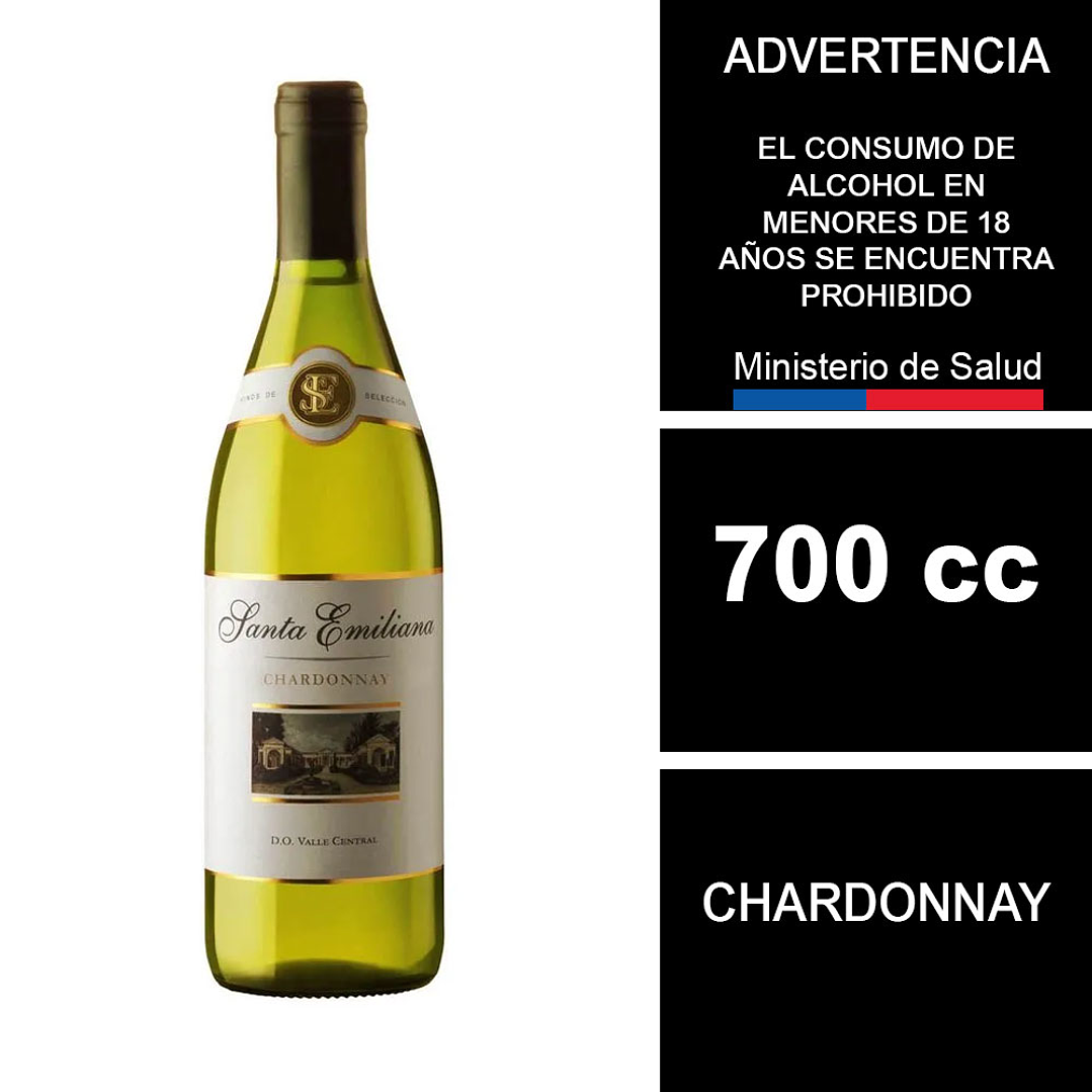 Vino Santa Emiliana Chardonnay 700 cc 1