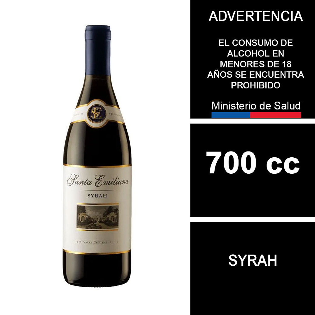 Vino Santa Emiliana Syrah 700 cc 1