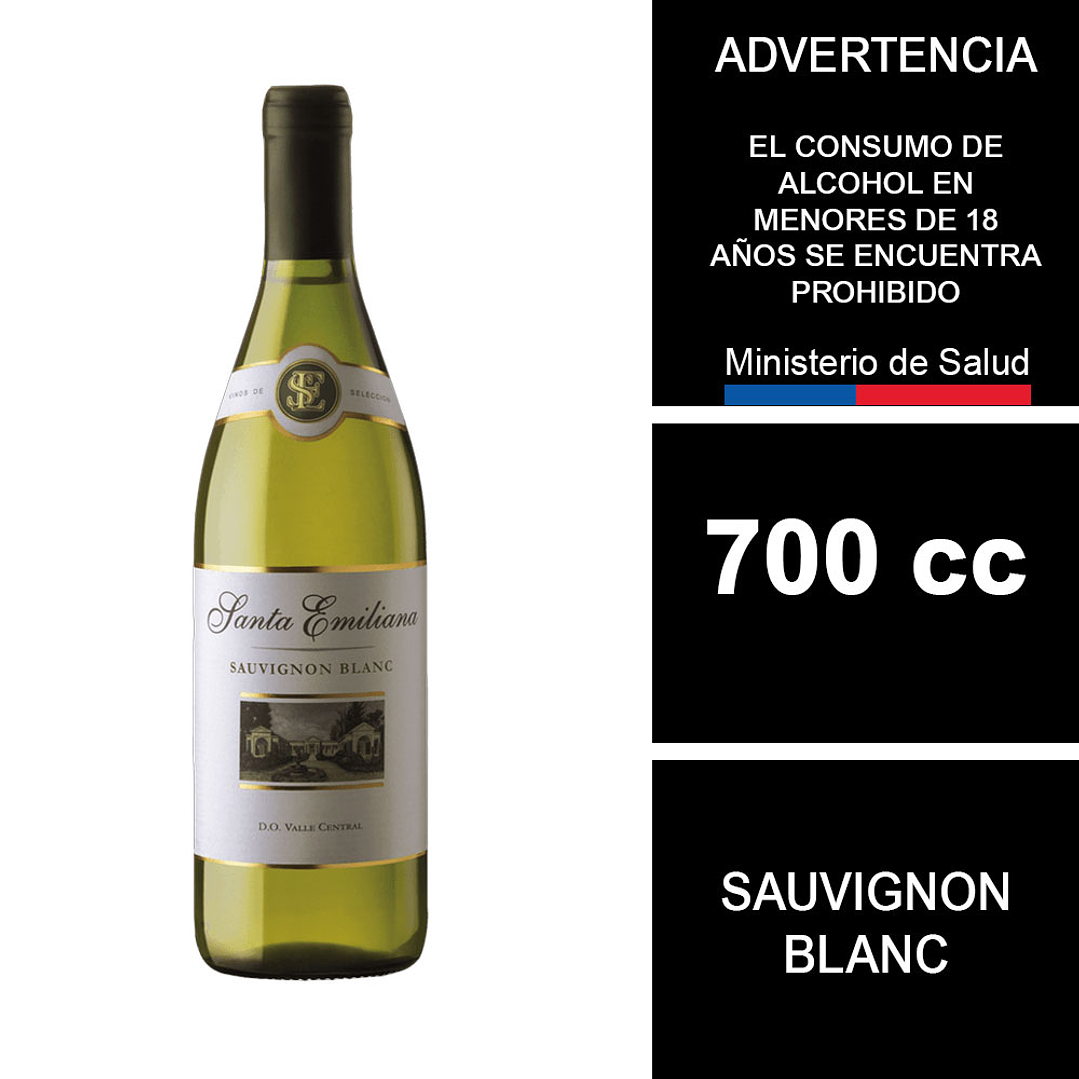 Vino Santa Emiliana Sauvignon Blanc 700 cc 1
