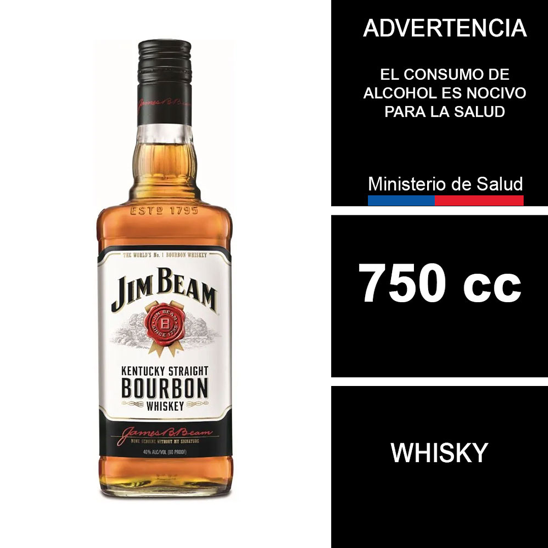 Whisky Jim Beam Bourbon White 750 cc 1