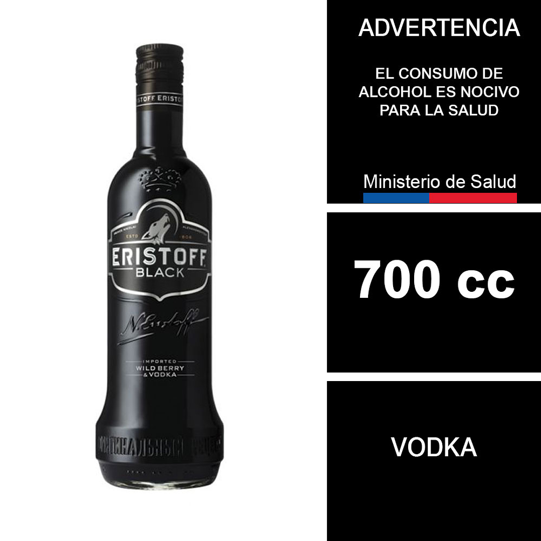 Vodka Eristoff Black 700 cc 1