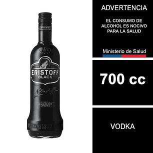 Vodka Eristoff Black 700 cc