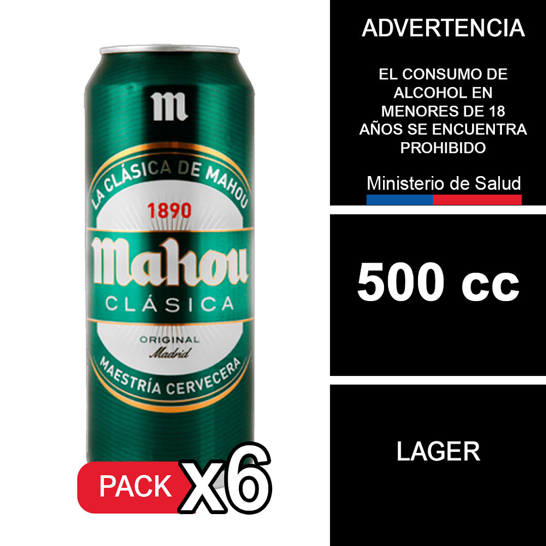 X6 Mahou Clásica 500 cc 1