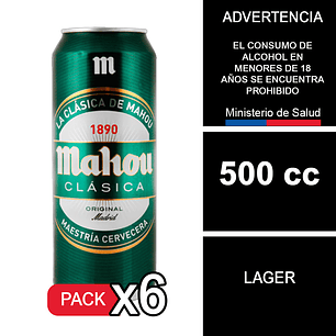 X6 Mahou Clásica 500 cc
