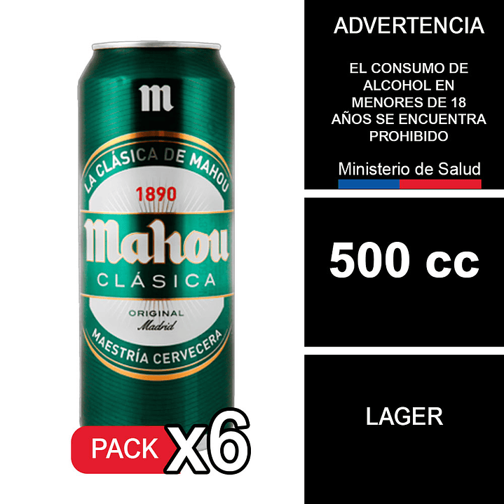 X6 Mahou Clásica 500 cc 1
