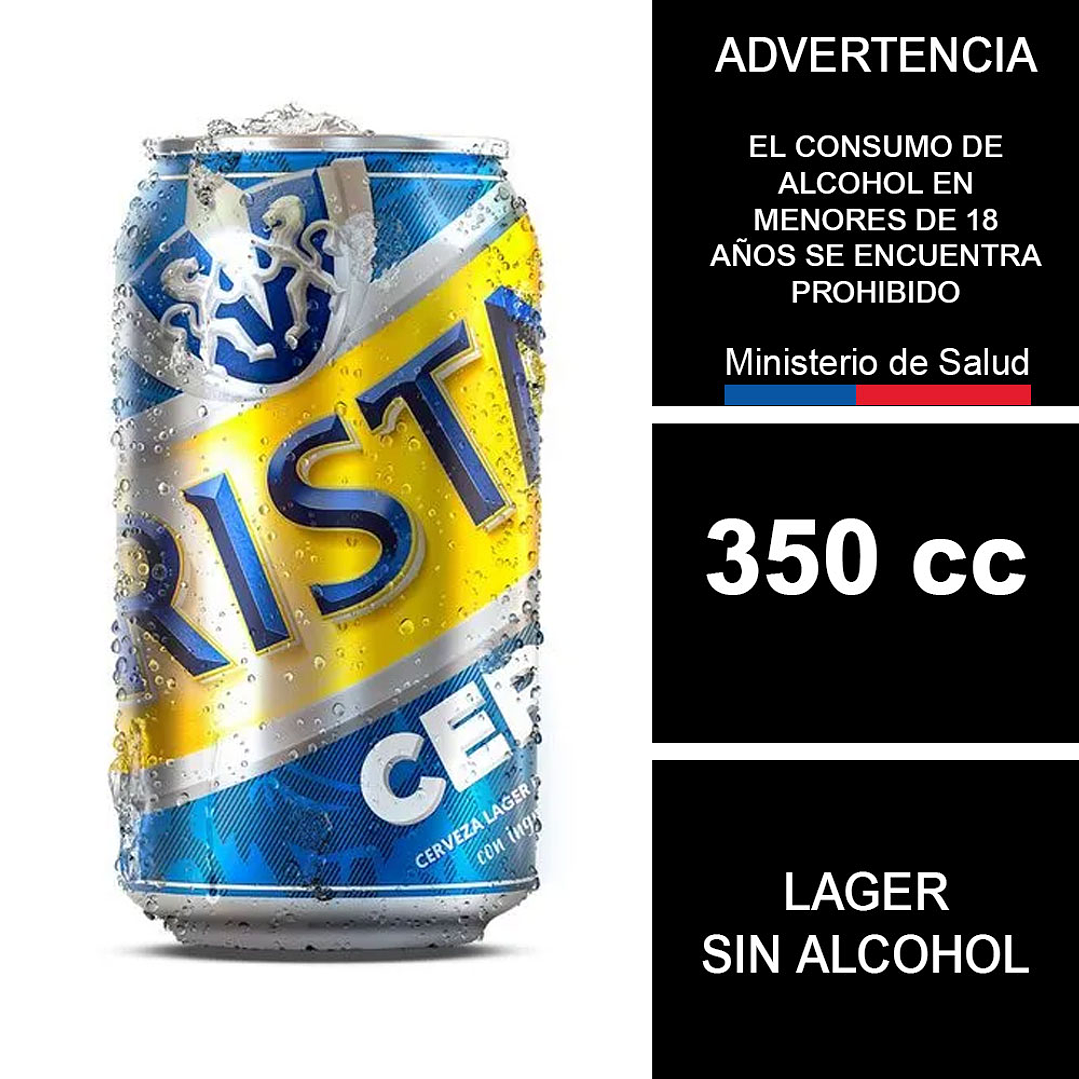 Cristal Lager Sin Alcohol 350 cc 1