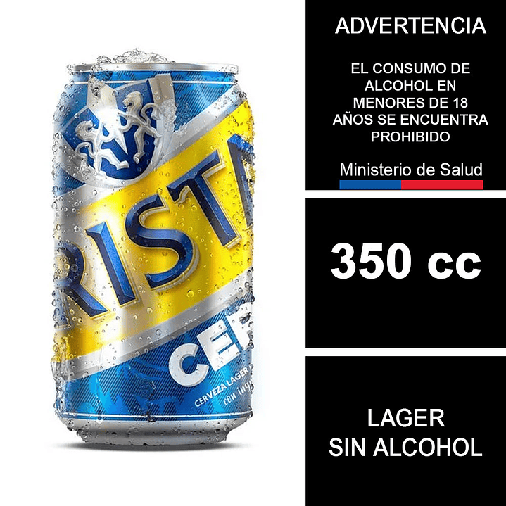 Cristal Lager Sin Alcohol 350 cc 1
