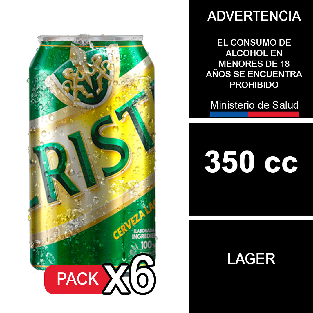 x6 Cristal Lata 350 cc 1