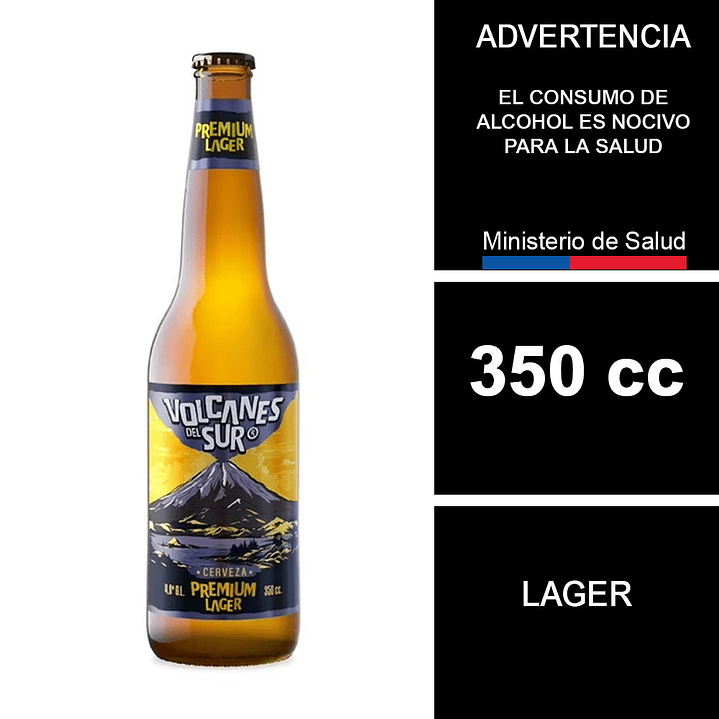 Cerveza Volcanes del Sur Premium Lager 650 cc 1