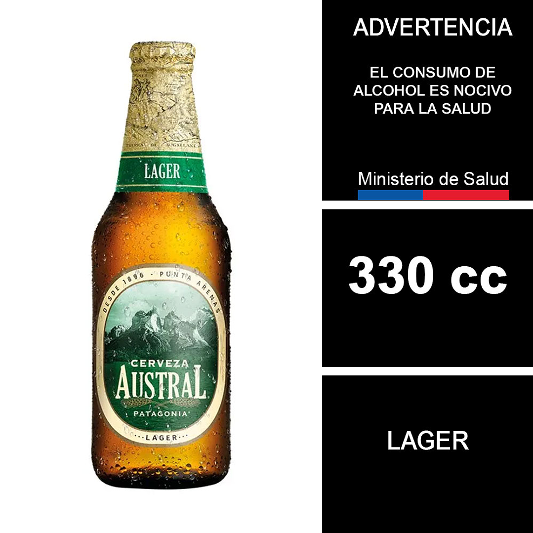 Cerveza Austral Lager 330 cc 1