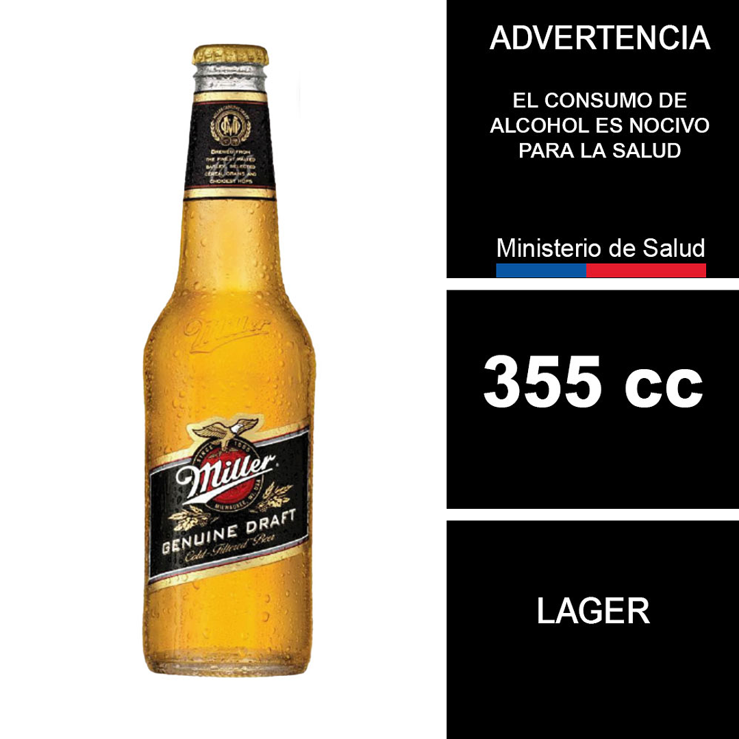 Cerveza Miller 355 cc 1