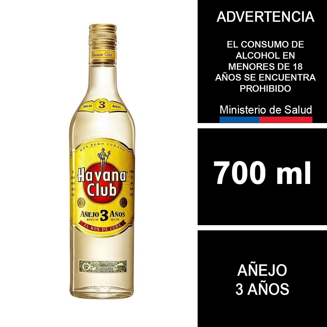 Ron Havana Añejo 3 Años 700cc 1