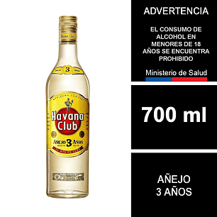 Ron Havana Añejo 3 Años 700cc