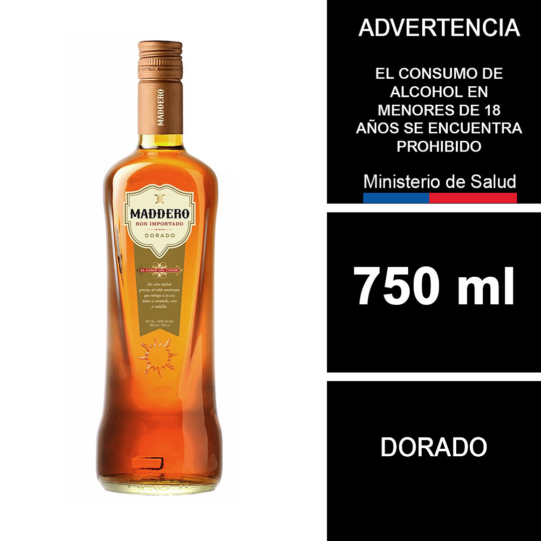 Ron Madero Dorado Añejo 750cc 1