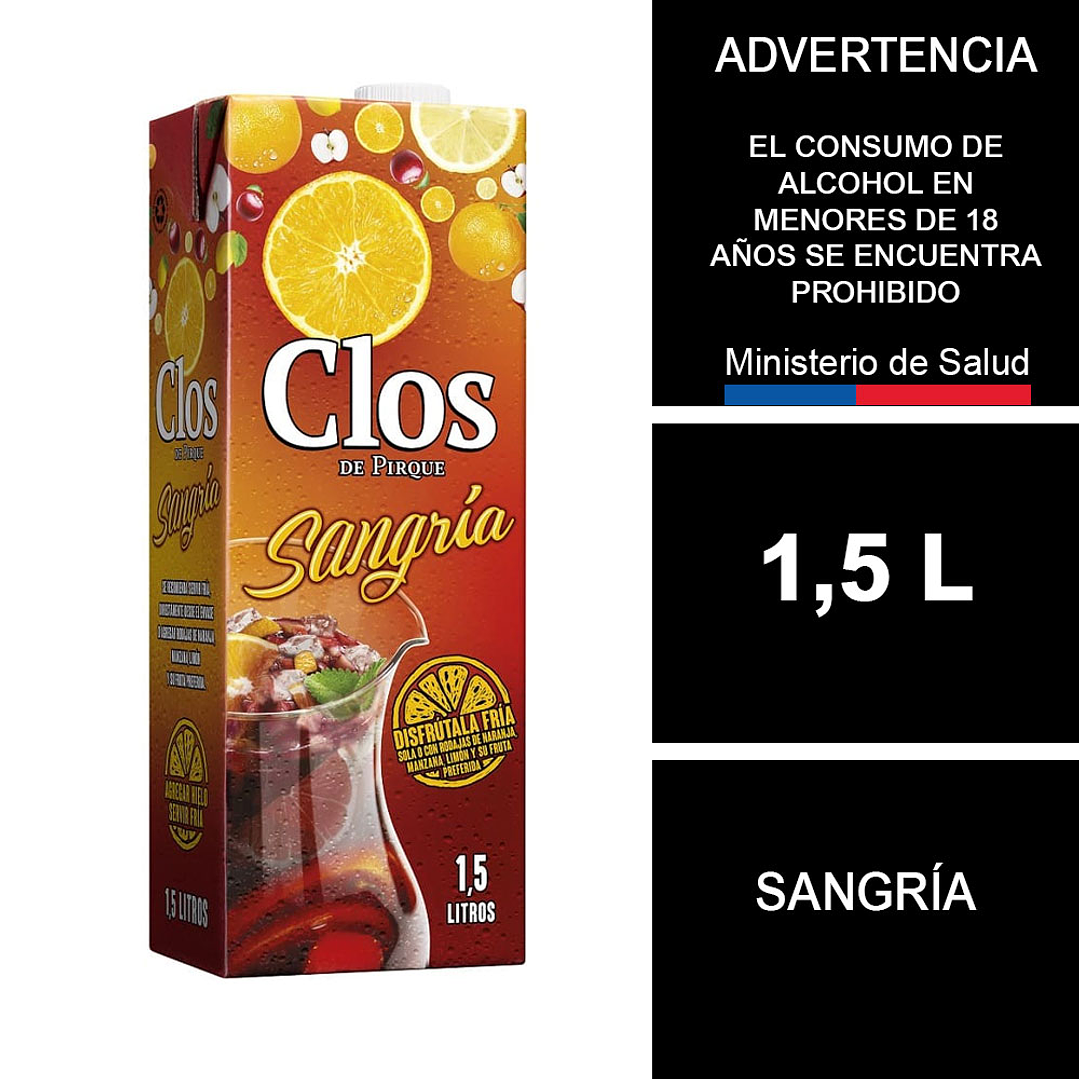 Sangría Clos de Pirque 1,5 L 1