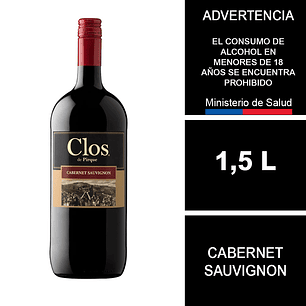 Vino Clos De Pirque Cabernet Sauvignon Botellón 1,5 Lt