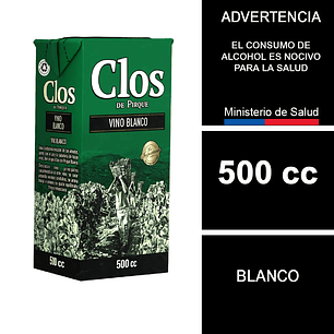 Vino Clos De Pirque Blanco 500 cc