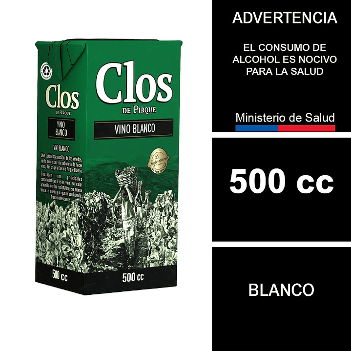 Vino Clos De Pirque Blanco 500 cc 1