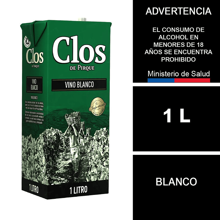 Vino Clos De Pirque Blanco 1 L  1