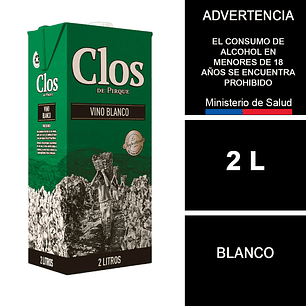 Vino Clos De Pirque Blanco 2 L 