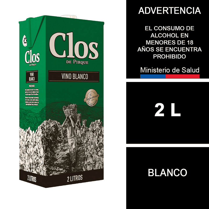 Vino Clos De Pirque Blanco 2 L  1