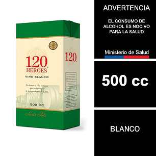 Vino Blanco Santa Rita 120 Caja 500 cc