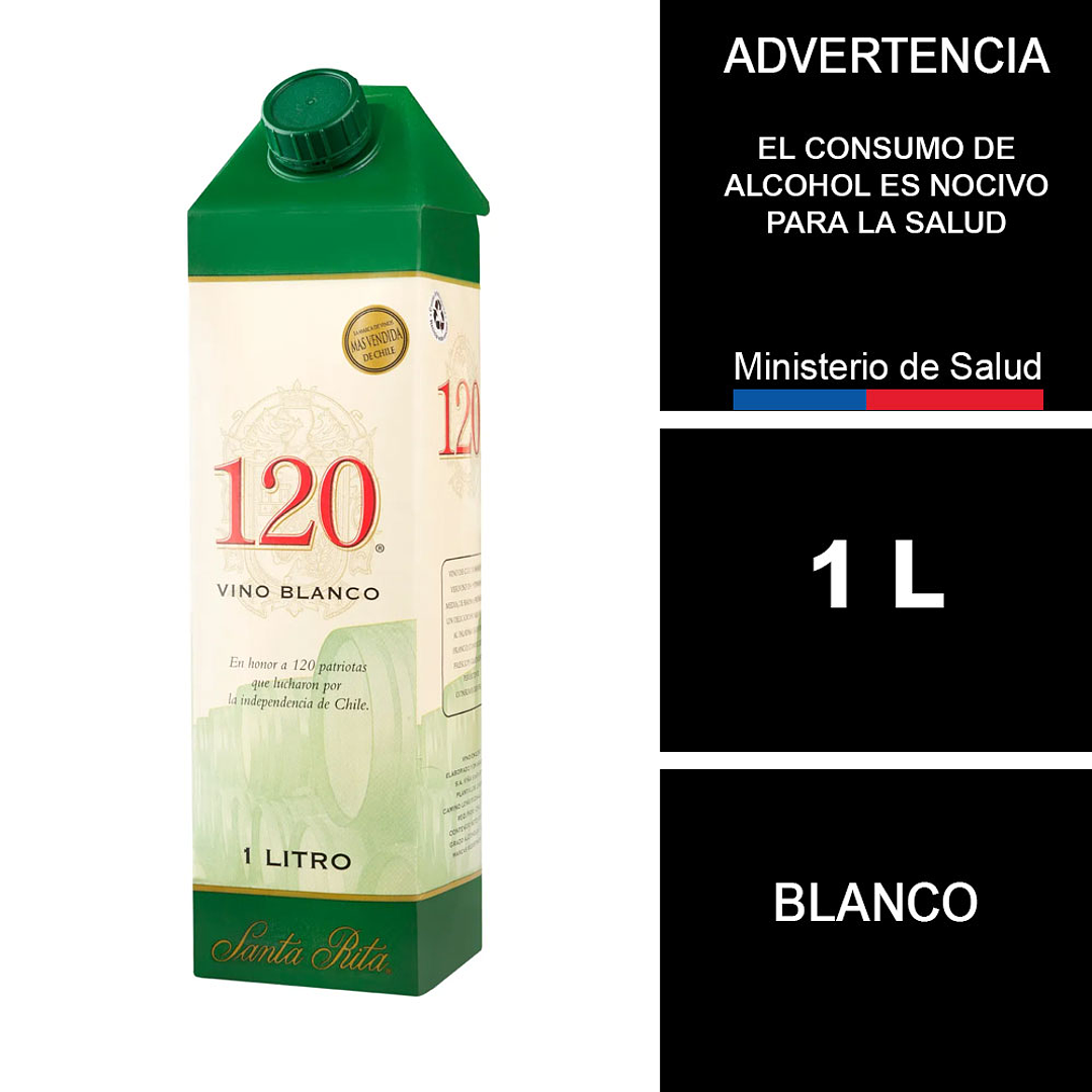 Vino Blanco Santa Rita 120 Caja 1 L 1