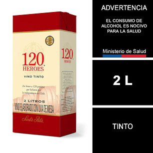 Vino Tinto Santa Rita 120 Caja 2 L