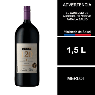 Vino Gran 120 Santa Rita Merlot 1,5 L