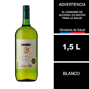 Vino Gran 120 Santa Rita Blanco 1,5 L