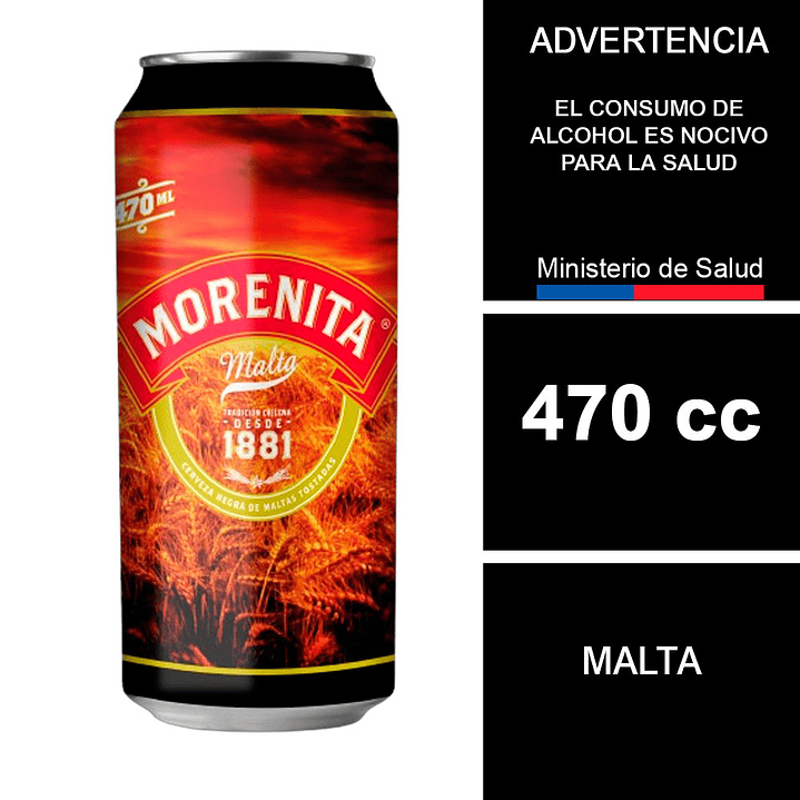 Cerveza Morenita Malta 470 cc 1