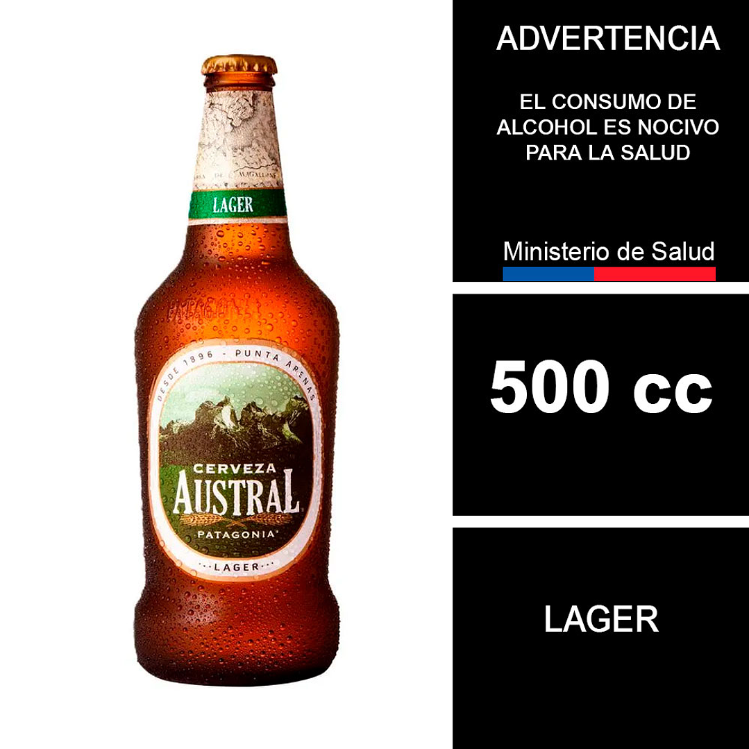 Cerveza Austral Lager 500 cc 1