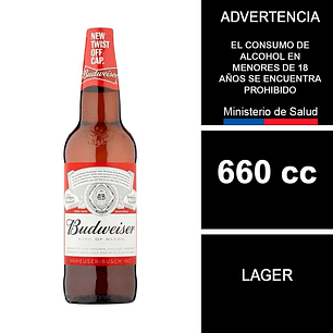 Cerveza Lager Botella, 660 ml