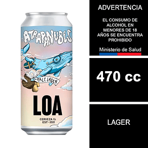 Cerveza LOA Entrenubes Pale Lager lata 470