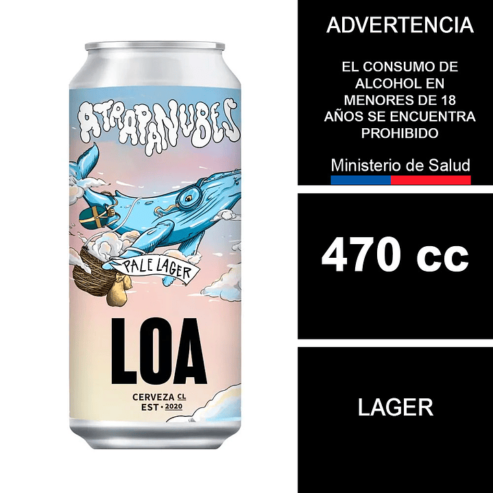 Cerveza LOA Entrenubes Pale Lager lata 470 1
