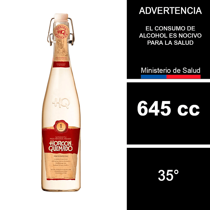 Pisco Horcon Quemado 35g 645 cc 1
