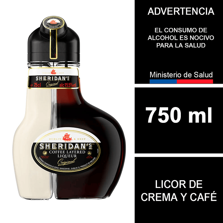 Licor crema Sheridan's 750 ml. 1