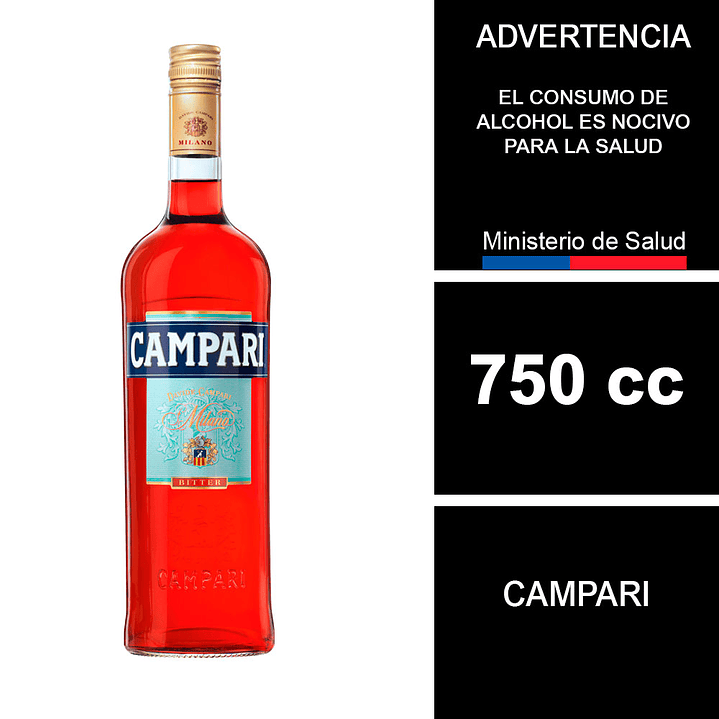 Licor Campari Bitter 750 cc 1