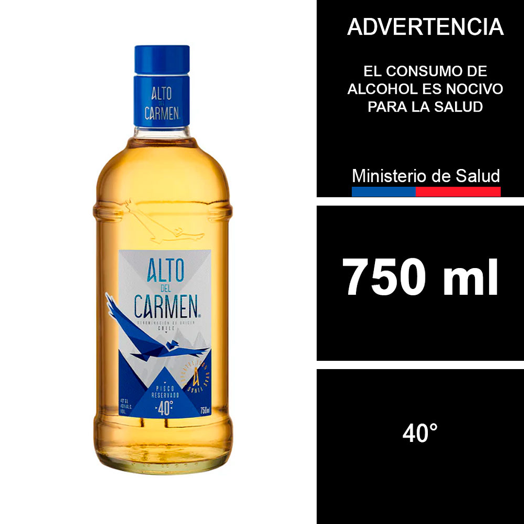 Pisco Alto Del Carmen Reservado 40° 750cc 1