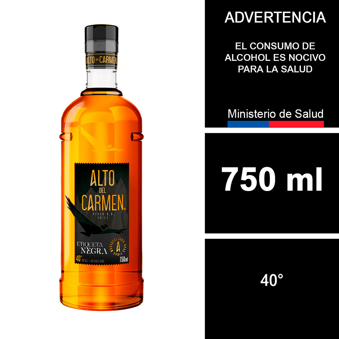Pisco Alto Del Carmen Envejecido 40° 750 Cc 1