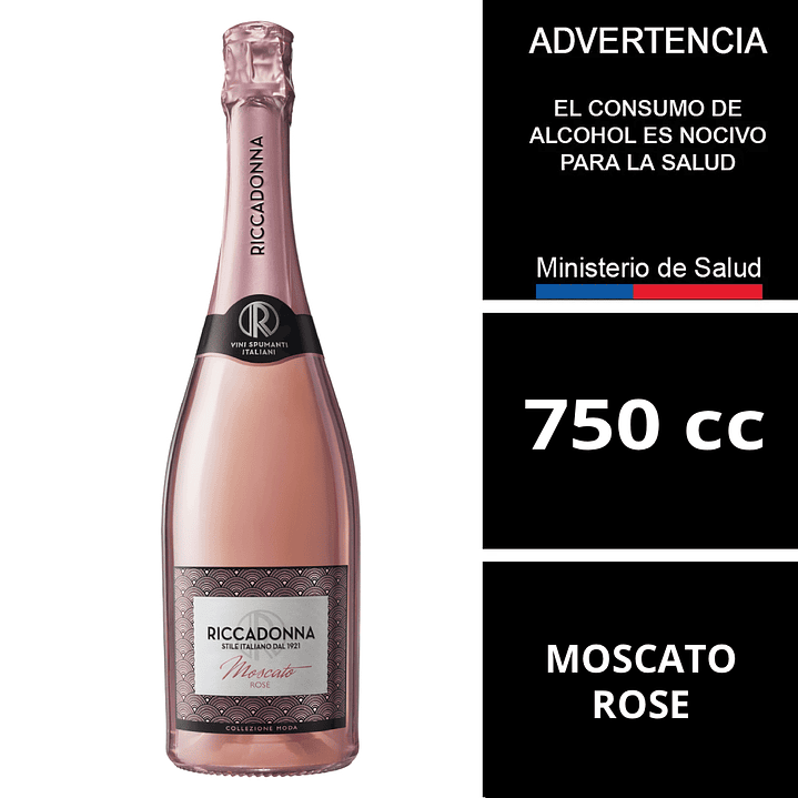 Espumante Riccadonna Moscato Rose 750cc 1