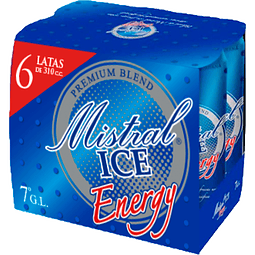MISTRAL ICE ENERGY X6 latas de 310 cc