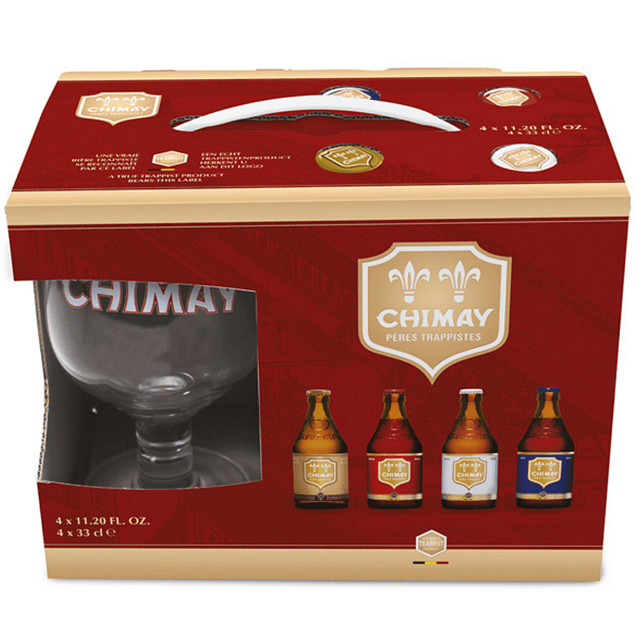 Pack Chimay 4 Cervezas + Copa